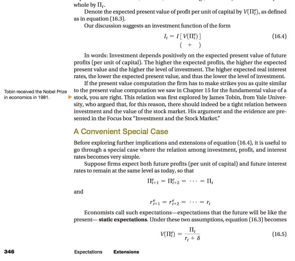 on the current interest rate and the current level of sales. We
