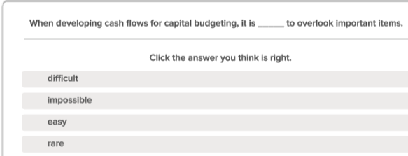 When developing cash flows for capital budgeting, it is to overlook