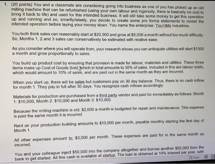 question:1 make an income statement question 2: make cash flow 1.