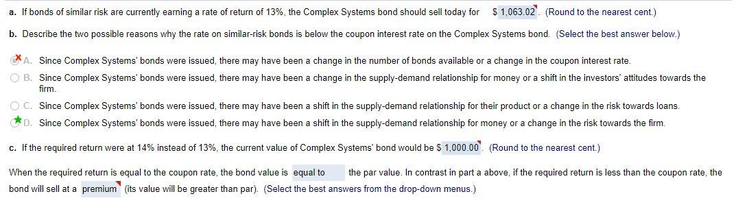 bonds with a 12% coupon interest rate. The issue pays interest annually