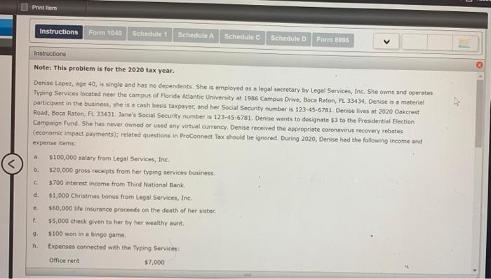  Printer Instructions Form 1040 Schedule 1 Schedule Schedule Schedule Form 8995