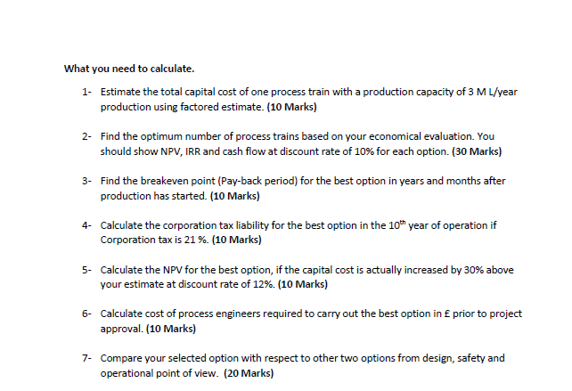 a new liquid product. The project is at the end of the