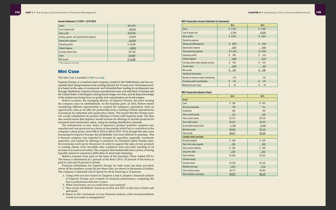 Using what you have learnt in Chapters 3 and 4, prepare
