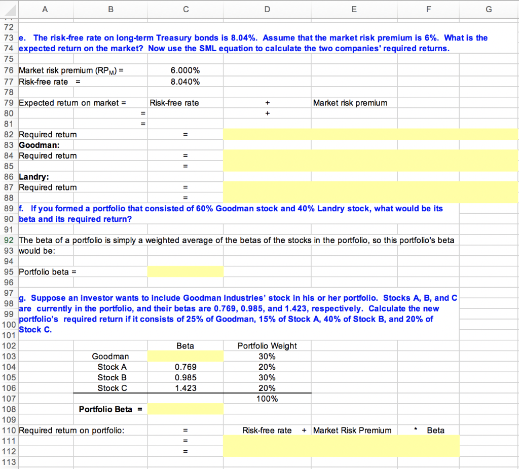 are shown in the file. Stock prices are reported for December 31