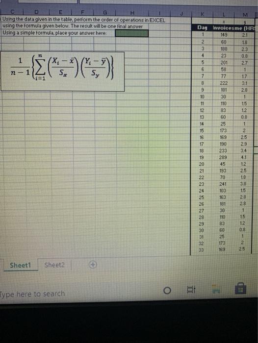  M E F G Using the data given in the table.