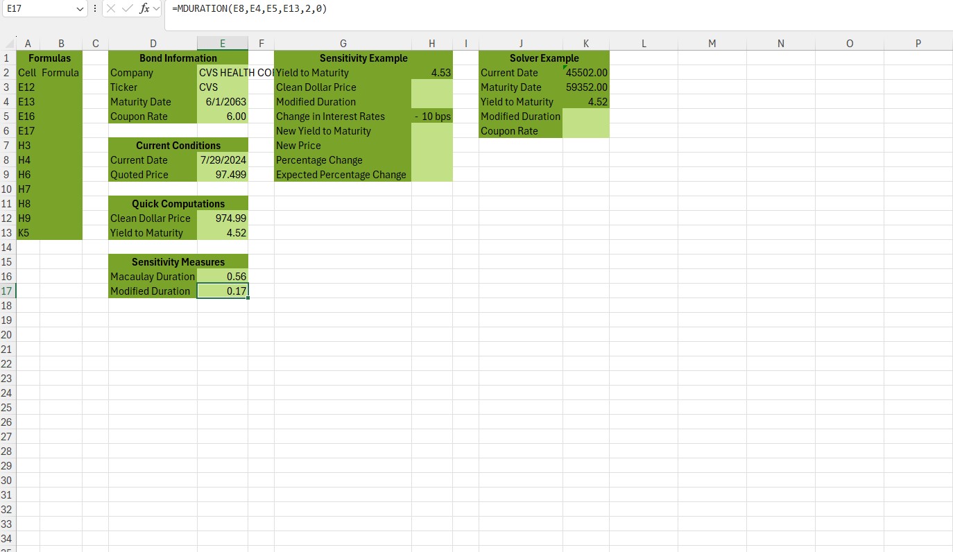  EXCEL FORMULAS PLEASE (j) Cell H2 will have an alternate yield