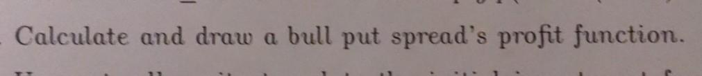 Calculate and draw a bull put spread's profit function