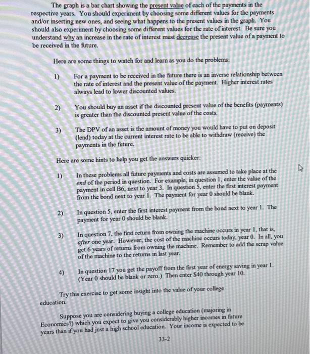 illustrate the idea of discounted present value with computations of the value