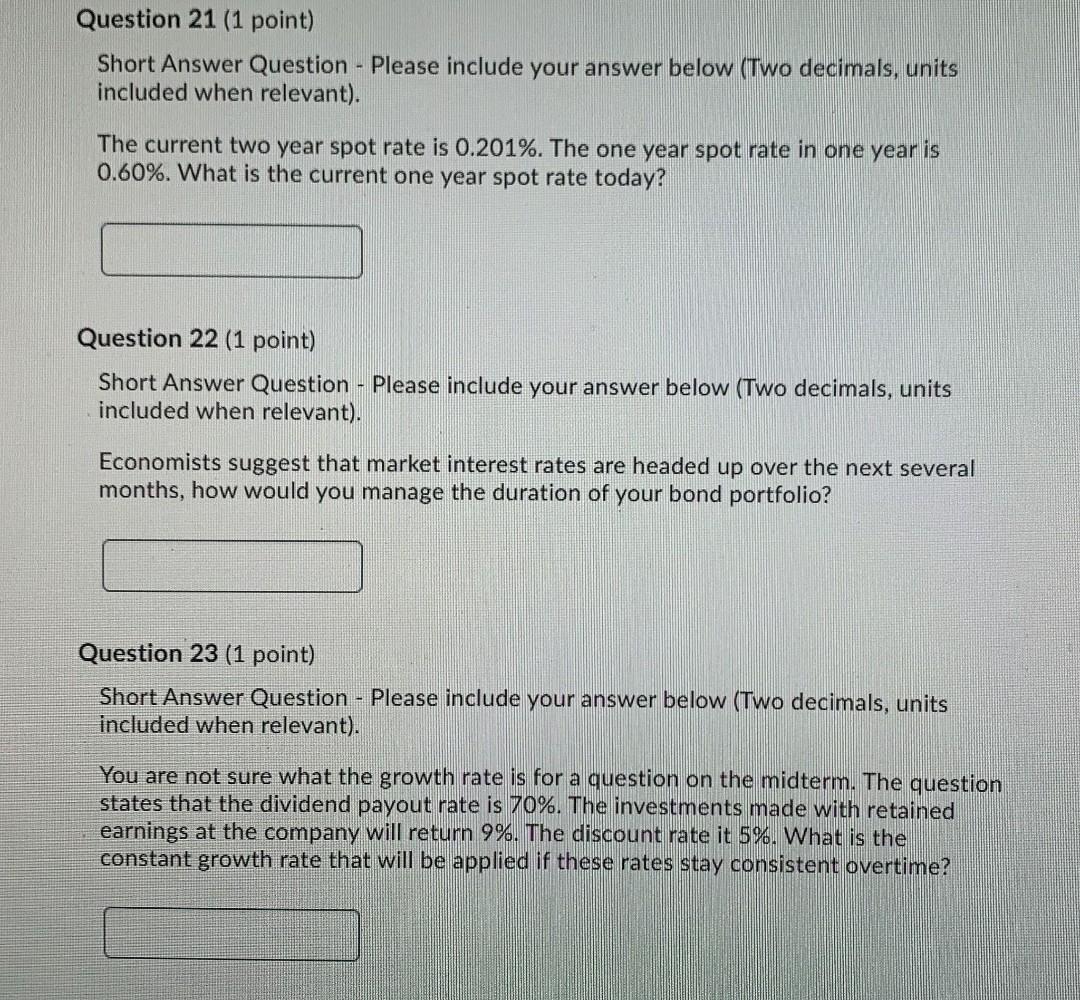 help me.plss Question 21 (1 point) Short Answer Question - Please
