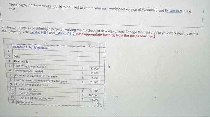in the text. Download the Applying Excel form and enter formulas in