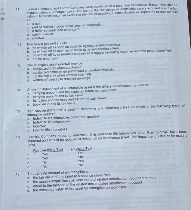 1. If fair value of an impaired asset recovers after an impairment