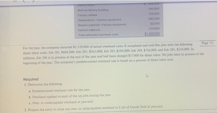 overoppled overhead @P3 Op4 At the beginning of the year, Lourer Company's