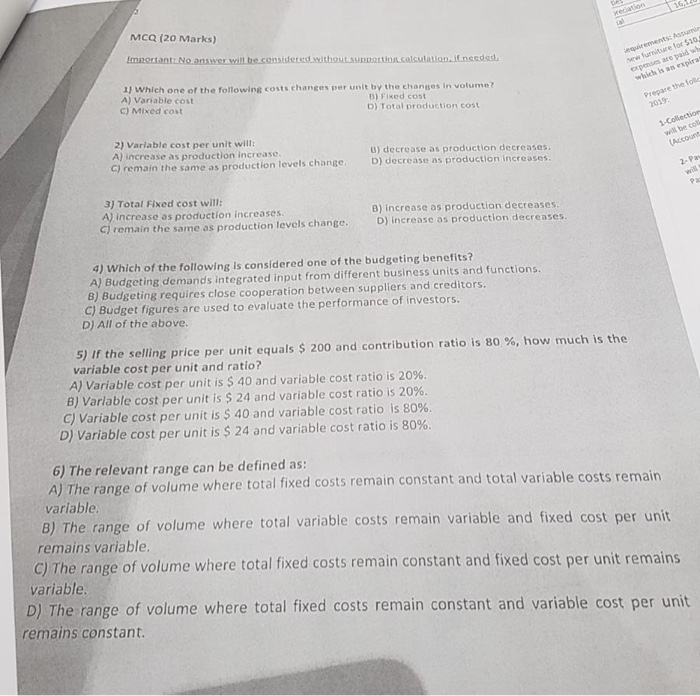  answer with an explanation Mediation MCQ (20 Marks) Important. No answer
