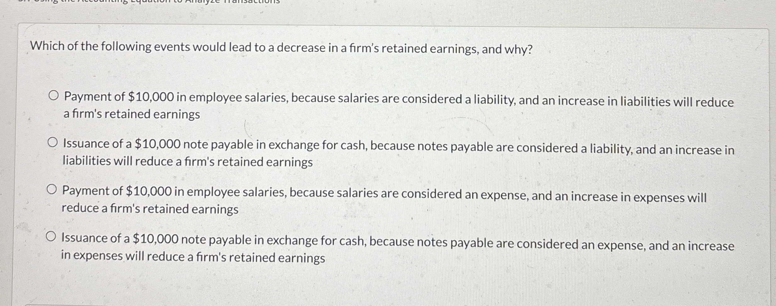  Which of the following events would lead to a decrease in