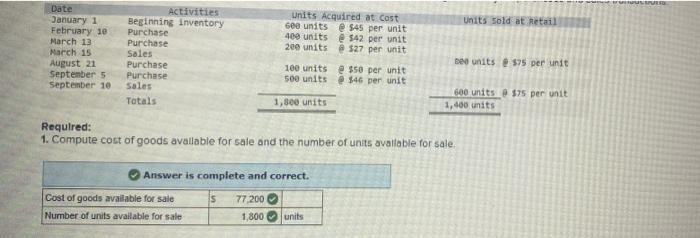 finding sales for FIFO LIFO Weighted average and Specific Identification. Please show
