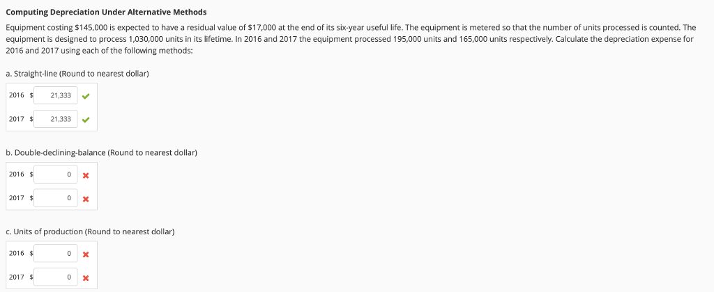 Computing Depreciation Under Alternative Methods Equipment costing $145,000 is expected to