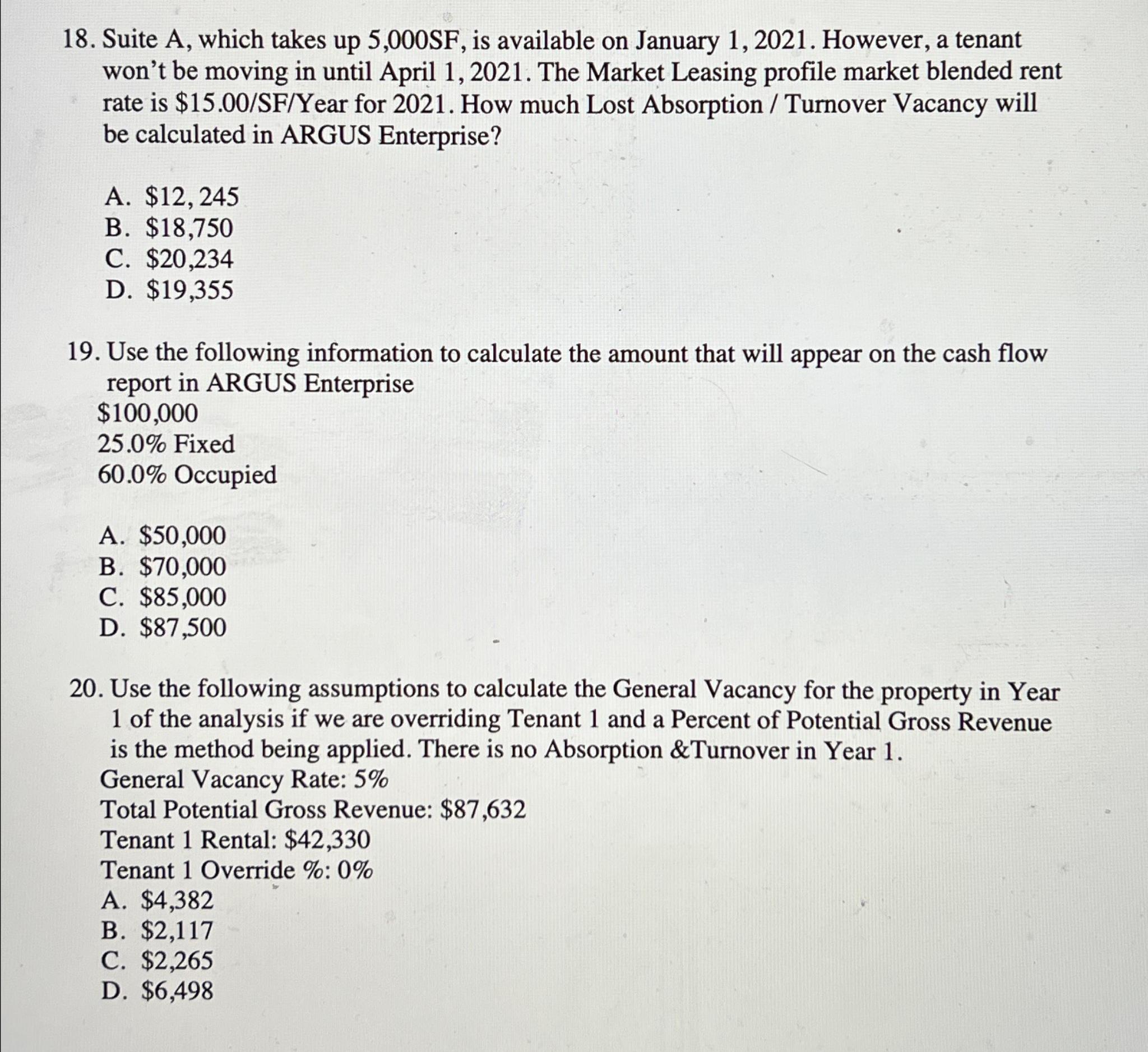  Suite A, which takes up 5,000SF, is available on January 1,2021.