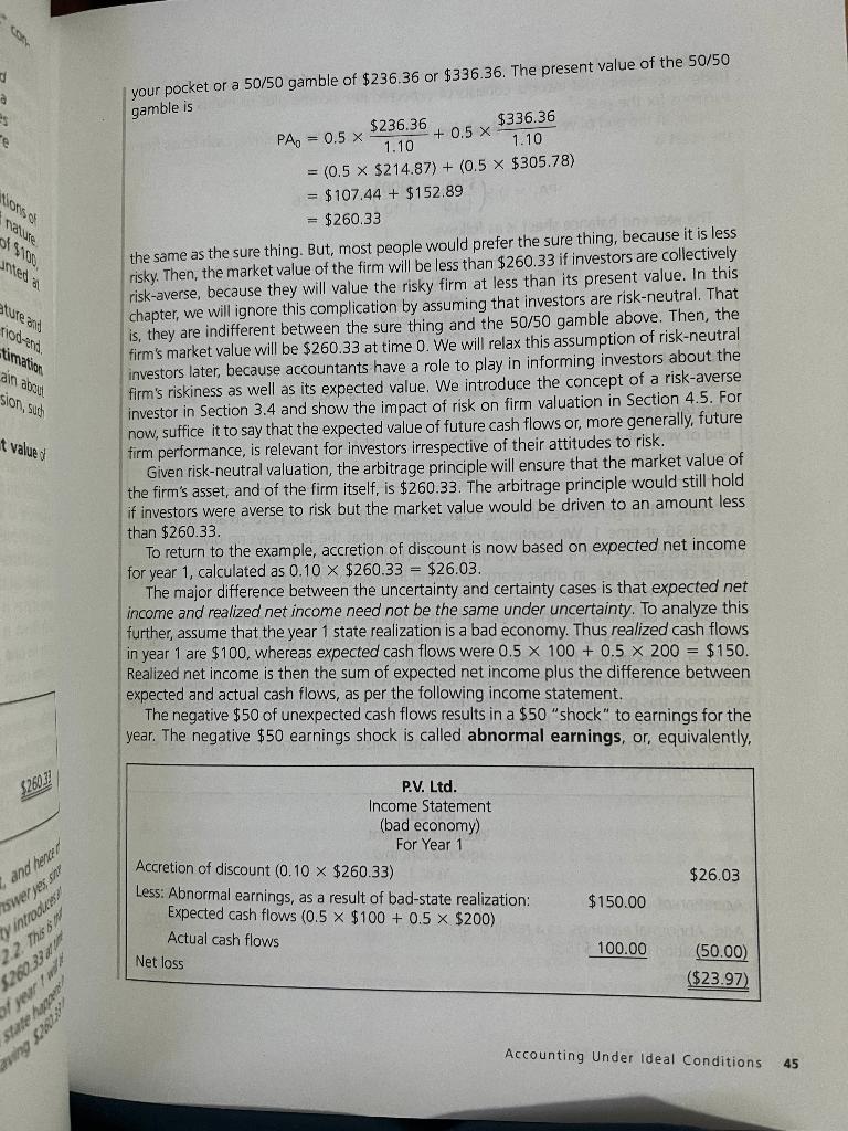 1st Year was a GOOD year ex-post. Let us continue Example 2.1,