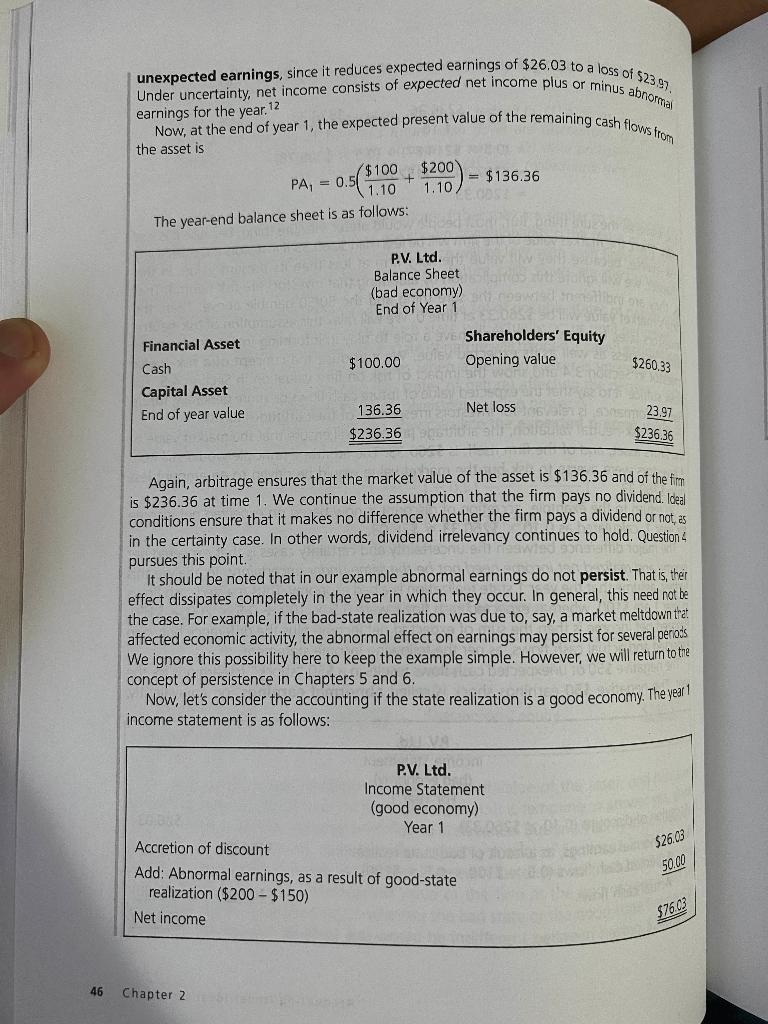 taking into account that the economy can be in a "bad" state