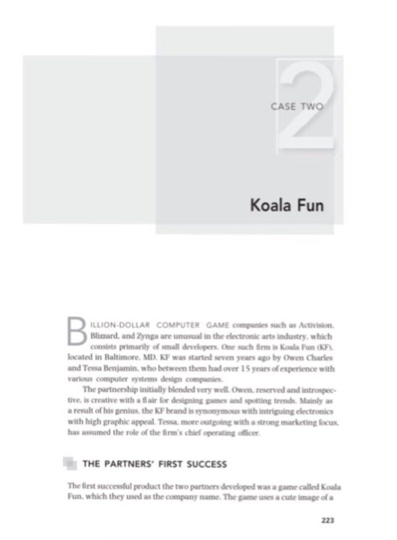 Koala Fun Case Study is attached. Please help answer questions QUESTION: WHAT