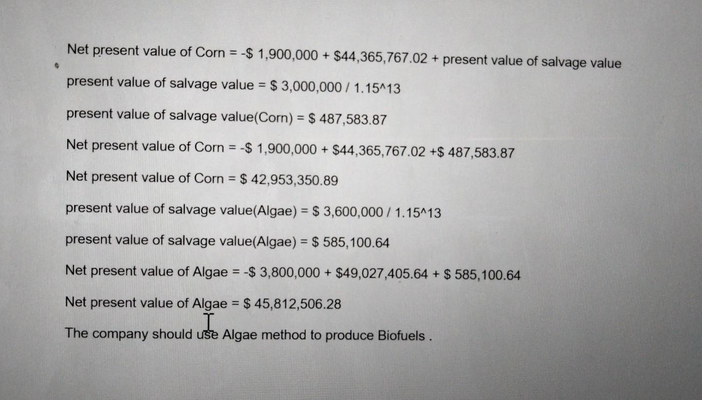 and a description of which company I should choose. Use the date