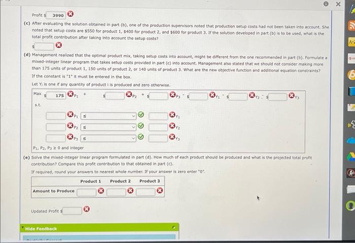 department, are as follows: B Department Product 1 Product 2 Product 3
