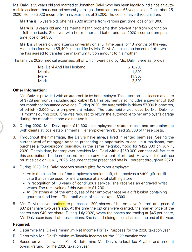 a financial analyst employed by a large public company. Her 2020 salary