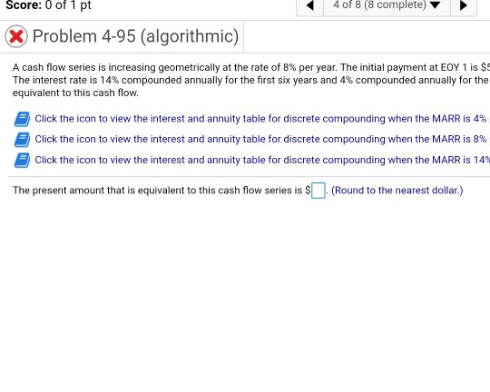please kindly solve the question without using excel . Score: 0