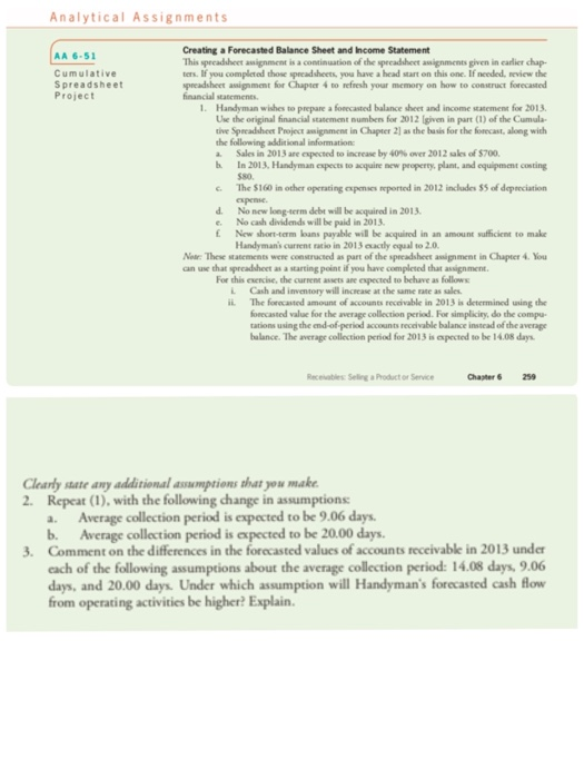 Preparing New Fore casts This spreadsheet assignment is a continuation of the