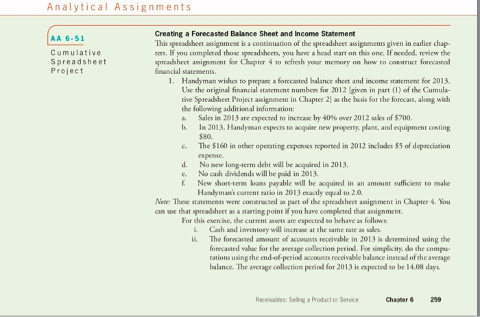 spreadsheet assignments given in earlier chap- ters. If you completed those spreadsheets,