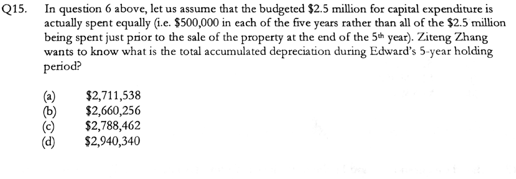 at the end of the 5th year just prior to the sale