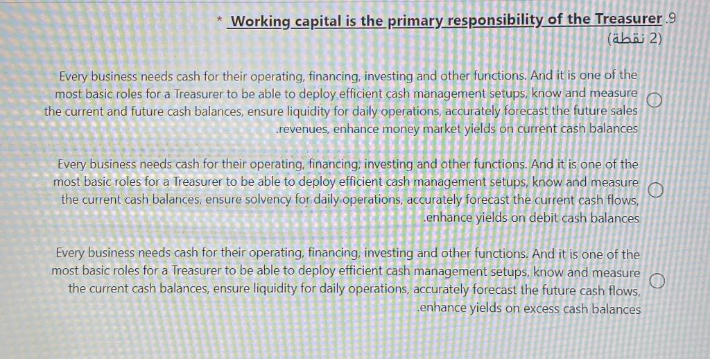 the payables includes money market hedge which is based on the process