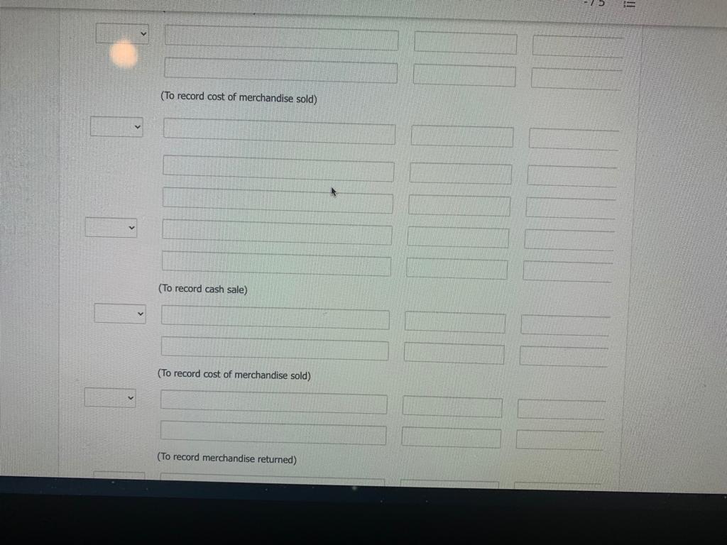 Sold books on account to Reading Rainbow for $2.900. The cost of
