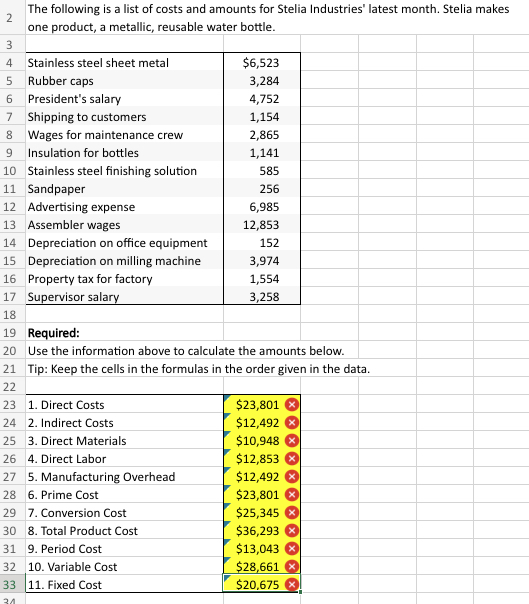  Solve for 1 through 11. Please show your work. 