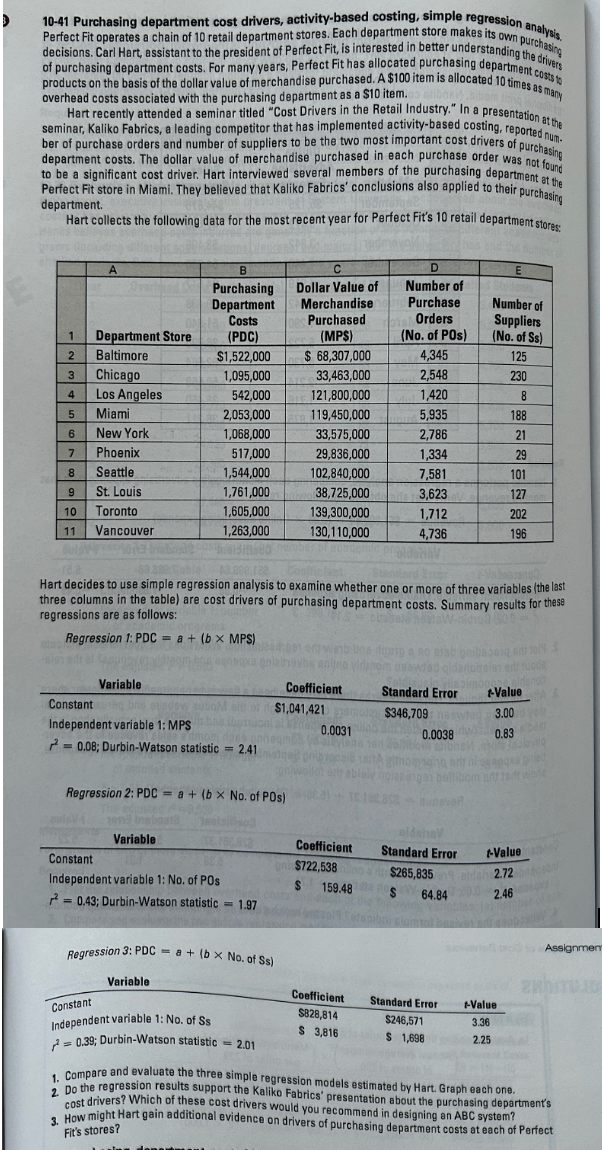  Requirement. 1.Compare and evaluate the three simple regression models estimated by