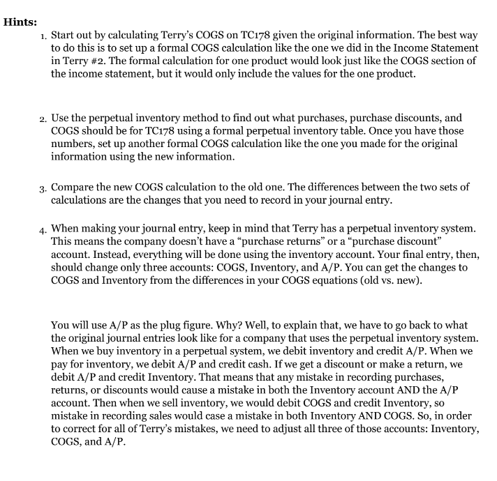 Chapter 8 Goal: To practice correcting the financial statements for an inventory