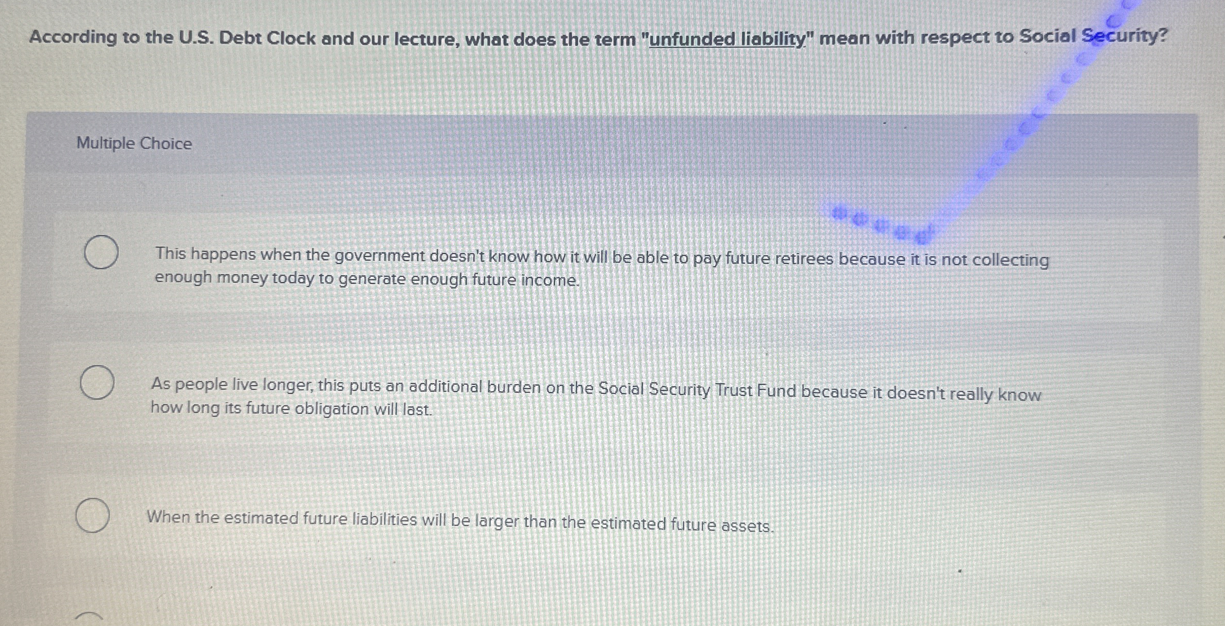  According to the U.S. Debt Clock and our lecture, what does