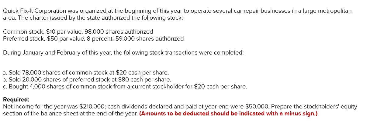 Sheet (Partial) At December 31, This Year Stockholders' equity: Contributed capital: Quick