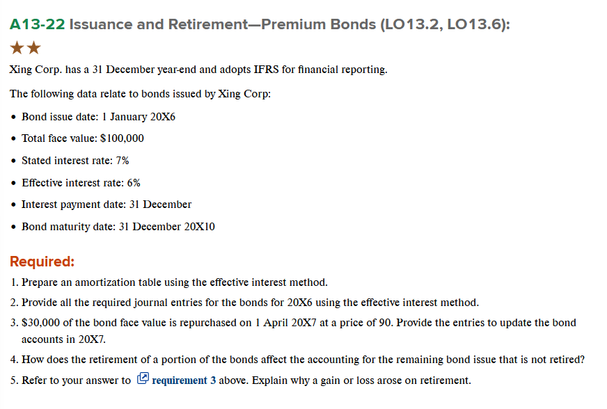  Xing Corp. has a 31 December year-end and adopts IFRS for