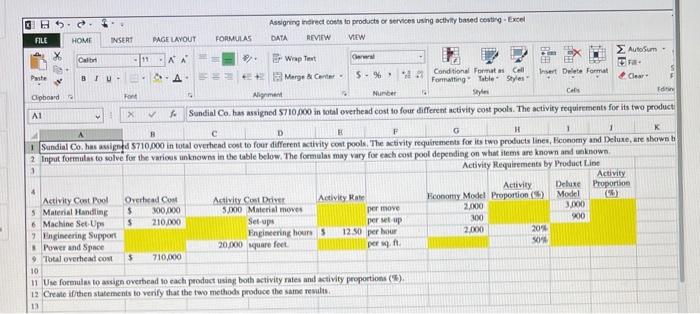 Assign indirect costs to products or services using activity based costing. Font