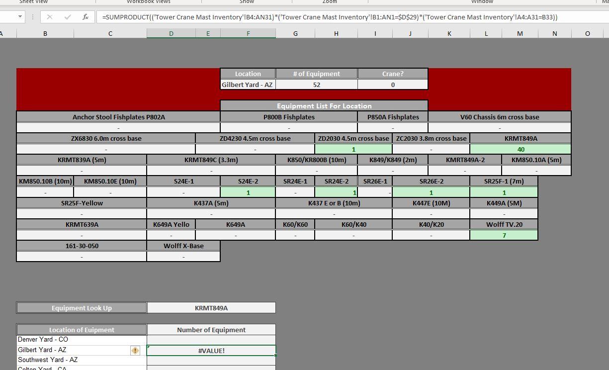  I am getting a value error, I am wanting the formula