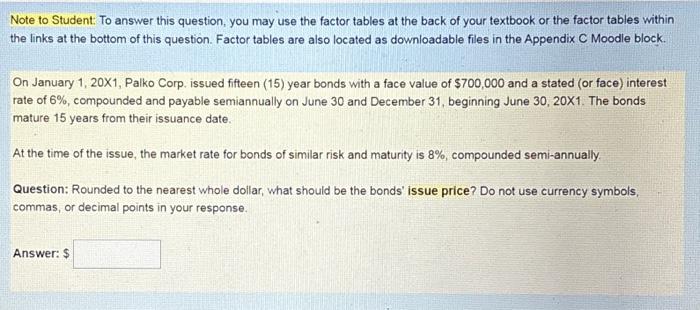  Note to Student: To answer this question, you may use the