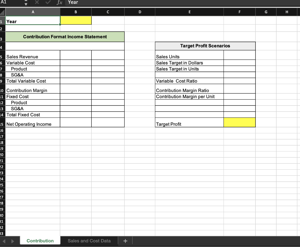 I need all the excel formulas shown for numbers #1-3. This is