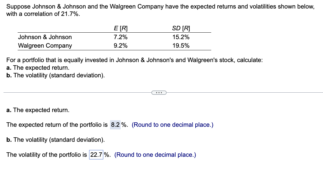 Help part B only Suppose Johnson \& Johnson and the Walgreen Company