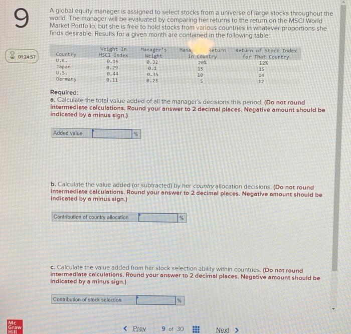  9 01:24:57 A global equity manager is assigned to select stocks