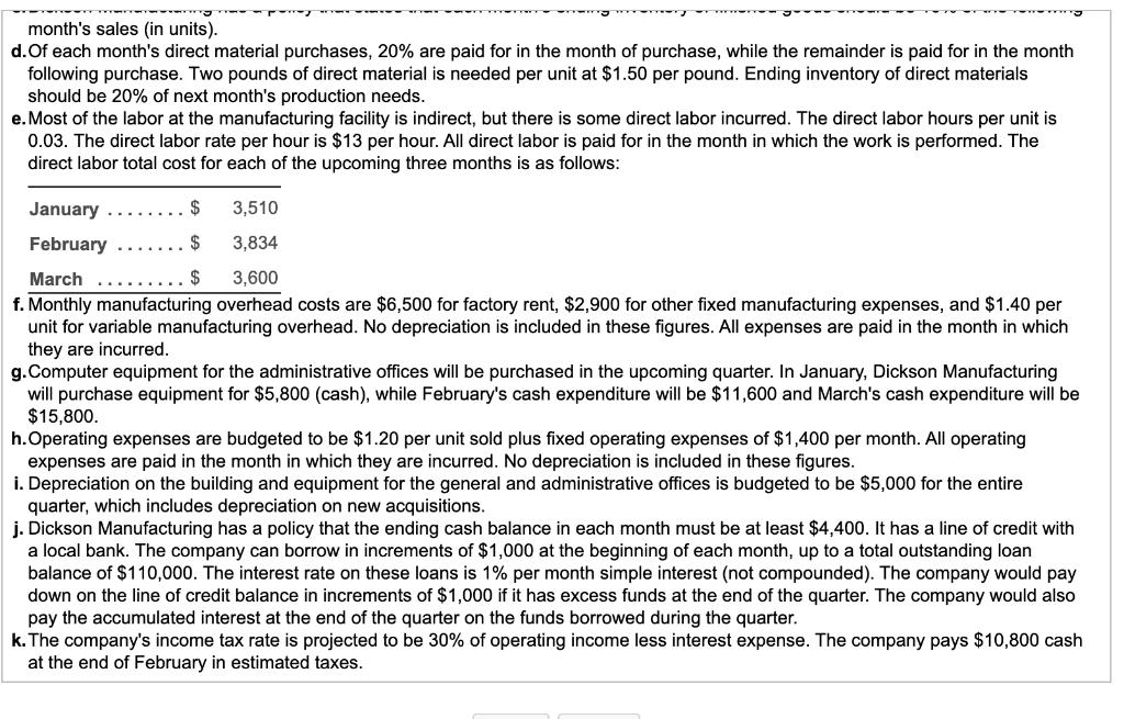 me please a. Actual sales in December were $76,000. Selling price per