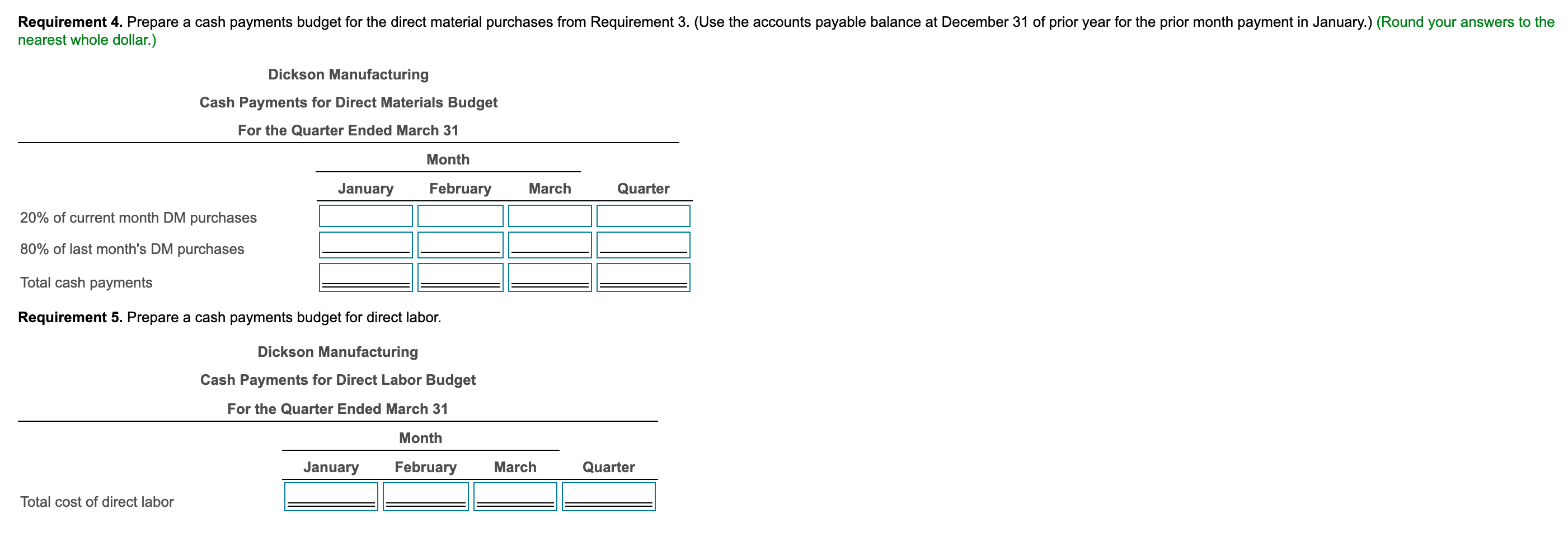 February ....... S 89,100 March S 82,800 April S S 85,500 May
