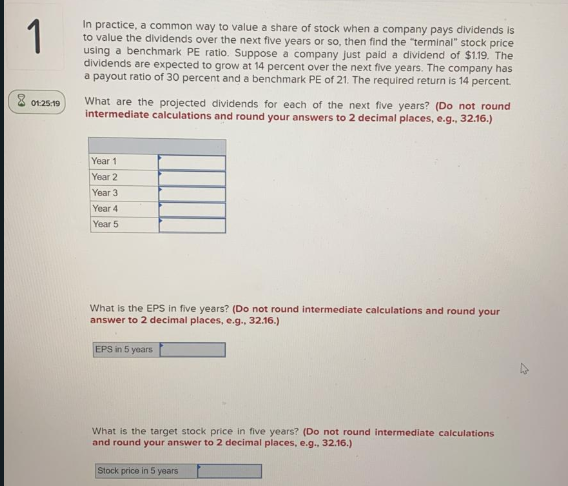  1 In practice, a common way to value a share of