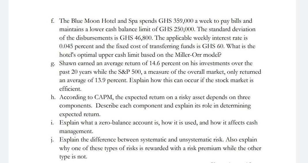 financing need of -GHS 5,500. What are the firm's options in this