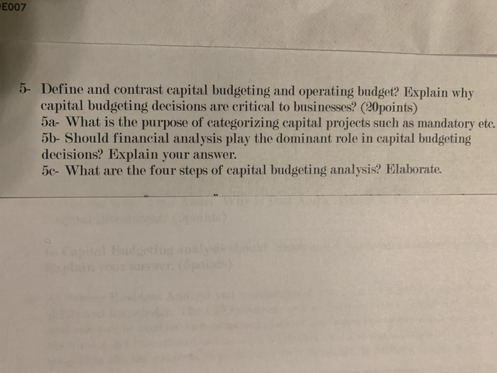  type answerno fluff BA level E007 5- Define and contrast capital